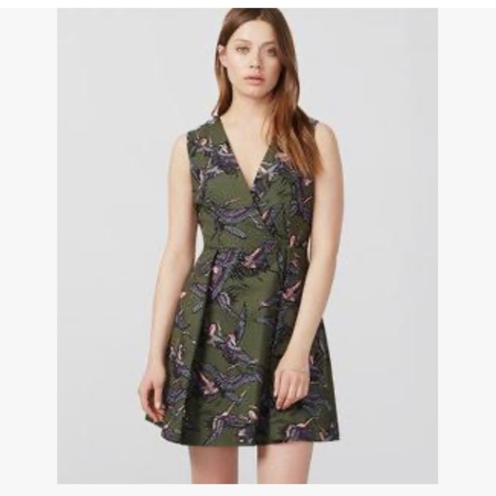 RACHEL Rachel Roy Forest Green Dress, Crane Grommets, Size 10